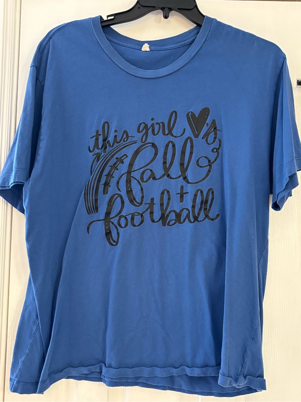Alternative Apparel Blue Graphic 'This Girl Loves Football' Tee